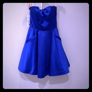 Sherri Hill style#52397 size2 Royal Blue strapless